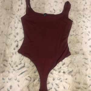 Burgundy bodysuit